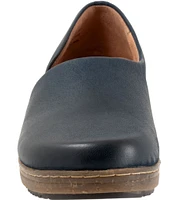 SoftWalk Addie Nubuck Suede Open Side Clogs