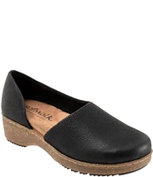 SoftWalk Addie Nubuck Suede Open Side Clogs