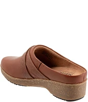 SoftWalk Asmara Leather Embossed Buckle Strap Clogs