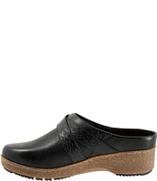 SoftWalk Asmara Leather Embossed Buckle Strap Clogs