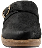 SoftWalk Asmara Suede Buckle Strap Clogs