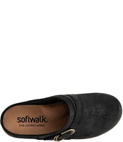 SoftWalk Asmara Suede Buckle Strap Clogs