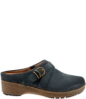 SoftWalk Asmara Suede Buckle Strap Clogs