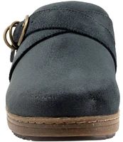 SoftWalk Asmara Suede Buckle Strap Clogs