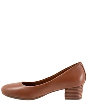 SoftWalk Lynn Leather Block Heel Pumps