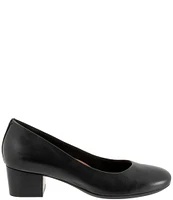 SoftWalk Lynn Leather Block Heel Pumps