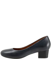 SoftWalk Lynn Leather Block Heel Pumps