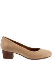 SoftWalk Lynn Leather Block Heel Pumps