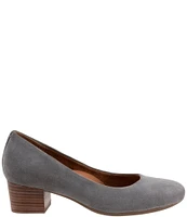 SoftWalk Lynn Suede Block Heel Pumps