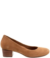 SoftWalk Lynn Suede Block Heel Pumps