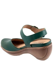 SoftWalk Mabelle Leather Ankle Strap Clogs