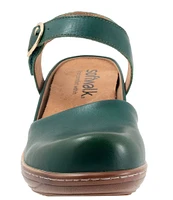 SoftWalk Mabelle Leather Ankle Strap Clogs