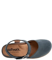 SoftWalk Mabelle Nubuck Suede Ankle Strap Clogs