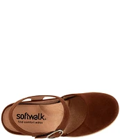 SoftWalk Mabelle Suede Ankle Strap Clogs