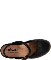 SoftWalk Mabelle Suede Ankle Strap Clogs