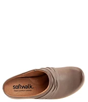 SoftWalk Mackay Nubuck Leather Woven Strap Clogs