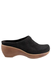 SoftWalk Madison Textured Leather Clogs