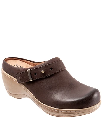 SoftWalk Marquette Nubuck Leather Platform Clogs