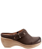 SoftWalk Marquette Nubuck Leather Platform Clogs