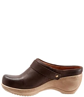 SoftWalk Marquette Nubuck Leather Platform Clogs