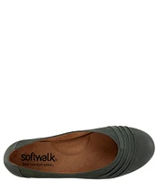 SoftWalk Safi Leather Ruched Flats