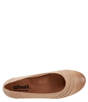 SoftWalk Safi Leather Ruched Flats