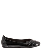 SoftWalk Safi Patent Ruched Slip-On Flats