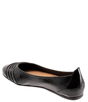 SoftWalk Safi Patent Ruched Slip-On Flats