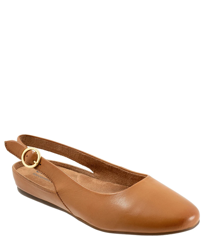 SoftWalk Sandy Leather Slingback Flats