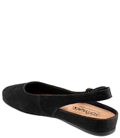 SoftWalk Sandy Nubuck Suede Slingback Flats