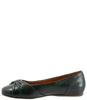 SoftWalk Sofia Leather Bow Flats