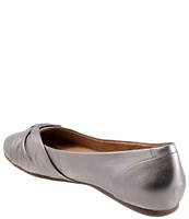 SoftWalk Sofia Leather Bow Flats