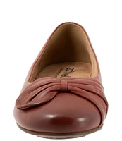 SoftWalk Sofia Leather Bow Flats