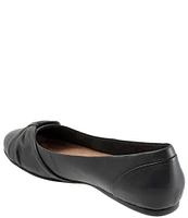 SoftWalk Sofia Leather Bow Flats