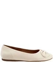 SoftWalk Sofia Leather Bow Flats