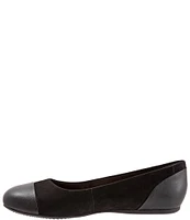 SoftWalk Sonoma Suede & Leather Cap Toe Ballet Flats