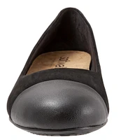 SoftWalk Sonoma Suede & Leather Cap Toe Ballet Flats