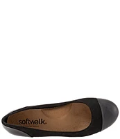 SoftWalk Sonoma Suede & Leather Cap Toe Ballet Flats