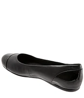 SoftWalk Sonoma Leather Cap Toe Ballerina Slip-On Flats