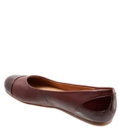 SoftWalk Sonoma Leather Cap Toe Ballerina Slip-On Flats