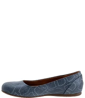 SoftWalk Sonoma Snake Print Leather Flats