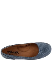 SoftWalk Sonoma Snake Print Leather Flats