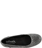 SoftWalk Sonoma Snake Print Leather Flats