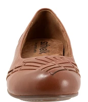 SoftWalk Sonoma Weave Leather Flats