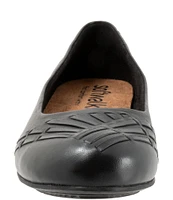 SoftWalk Sonoma Weave Leather Flats