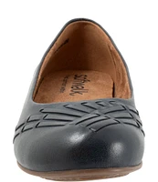 SoftWalk Sonoma Weave Leather Flats