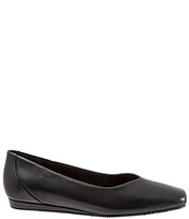 SoftWalk Vellore Leather Square Toe Flats