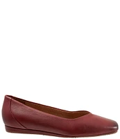 SoftWalk Vellore Leather Square Toe Flats