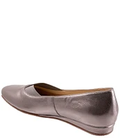 SoftWalk Viana Leather Square Toe Slip-On Flats