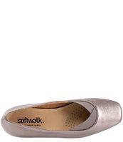 SoftWalk Viana Leather Square Toe Slip-On Flats